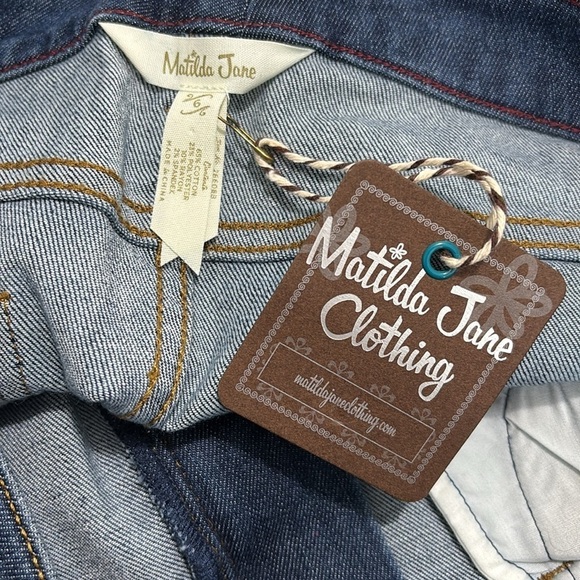 MATILDA JANE Blue Slim Fit Straight Leg Jeans Size 6 - Picture 7 of 9